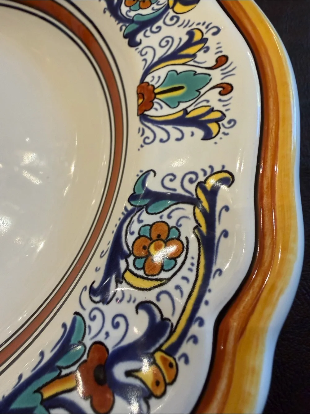 Sur La Table Nova Deruta Soup Bowl in White, Yellow, Blue